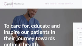 small screen shot of website gmrehabilitation.ca